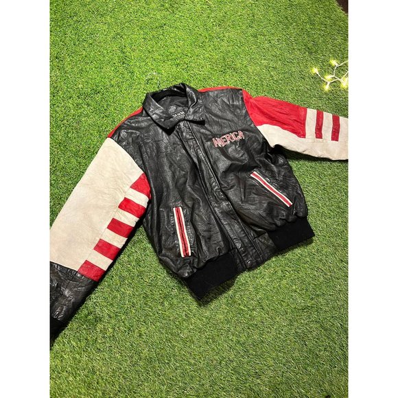 Vintage Cosa nova USA American flag patriotic leather - Picture 4 of 10